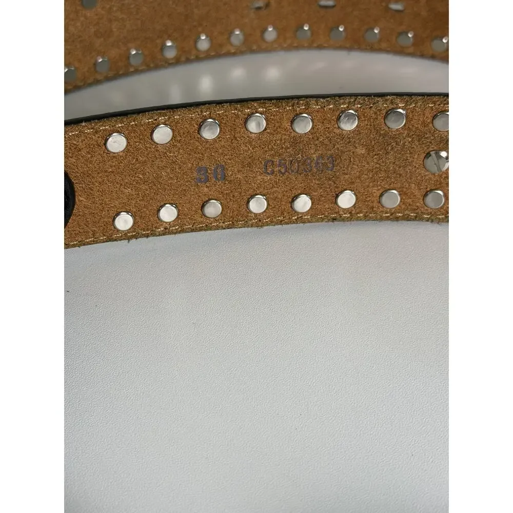 Tony Lama Rhinestones Crystal Black SZ 30 Leather Belt C50363 Western Style